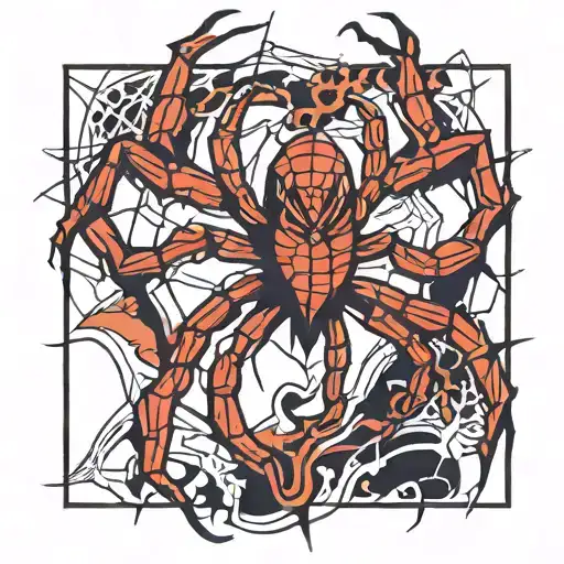 Scar like Spider tattoo design idea