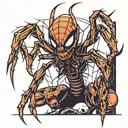 Scar like Spider tattoo design idea