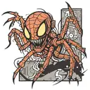 Scar like Spider tattoo design idea