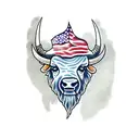 Bison tattoo design idea