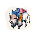 Bison tattoo design idea
