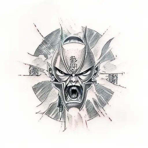 A tattoo inspired by the manga Berserk, showcasing the intense and dark atmosphere of the series tattoo design idea