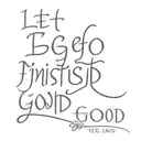 Let Go Let God tattoo design idea
