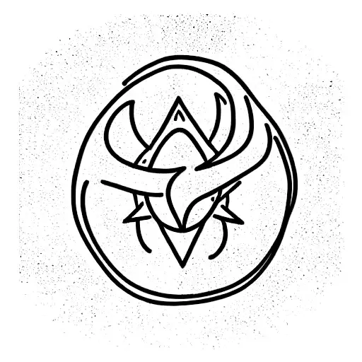 trebol of good luck inside of the circle of life tattoo design idea