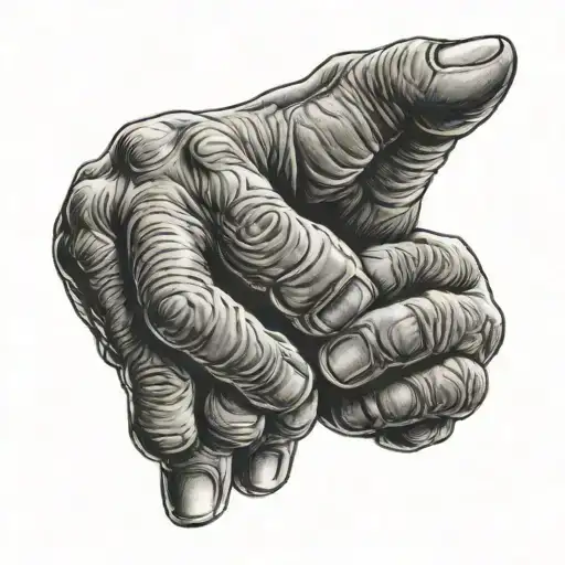 Big and small knuckle bump, father and son tattoo design idea