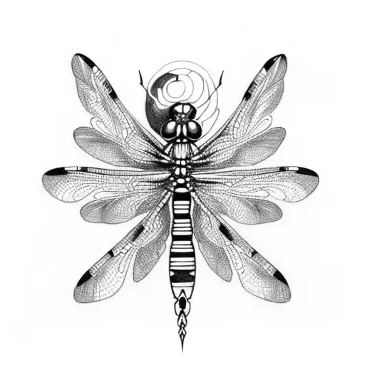 semicolon dragonfly tattoo design idea