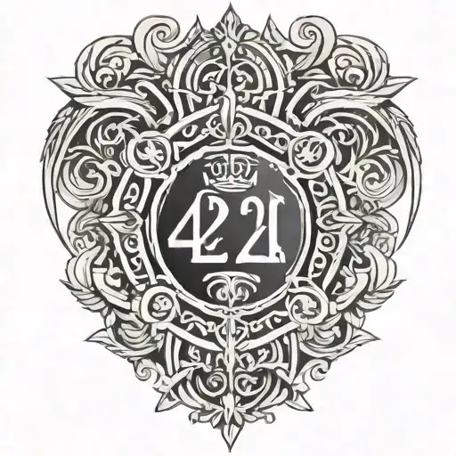 420 IN ROMAN NUMERALS NECK TATTOO GOTH METAL FONT tattoo design idea