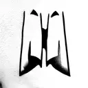 Father and son batman style tattoo design idea