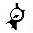 Father and son batman style tattoo design idea
