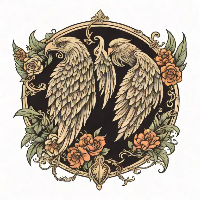 Wing tattoo design idea