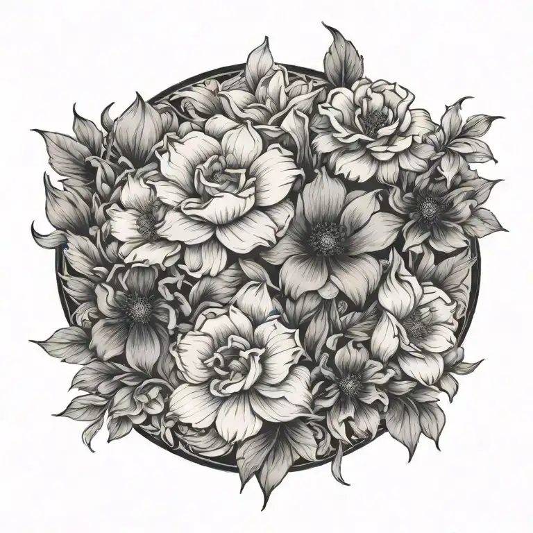 Flowers  tattoo design idea