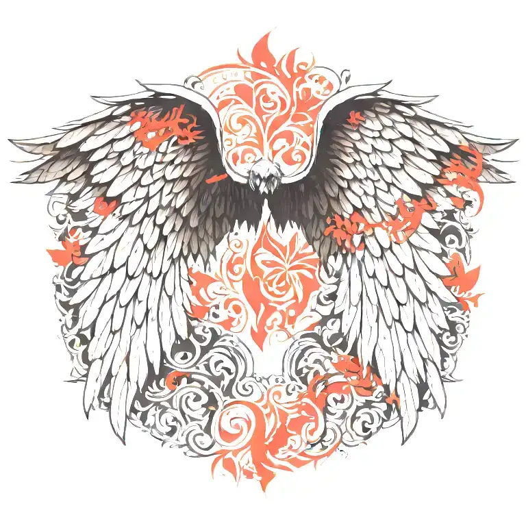 Angel wings tattoo design idea