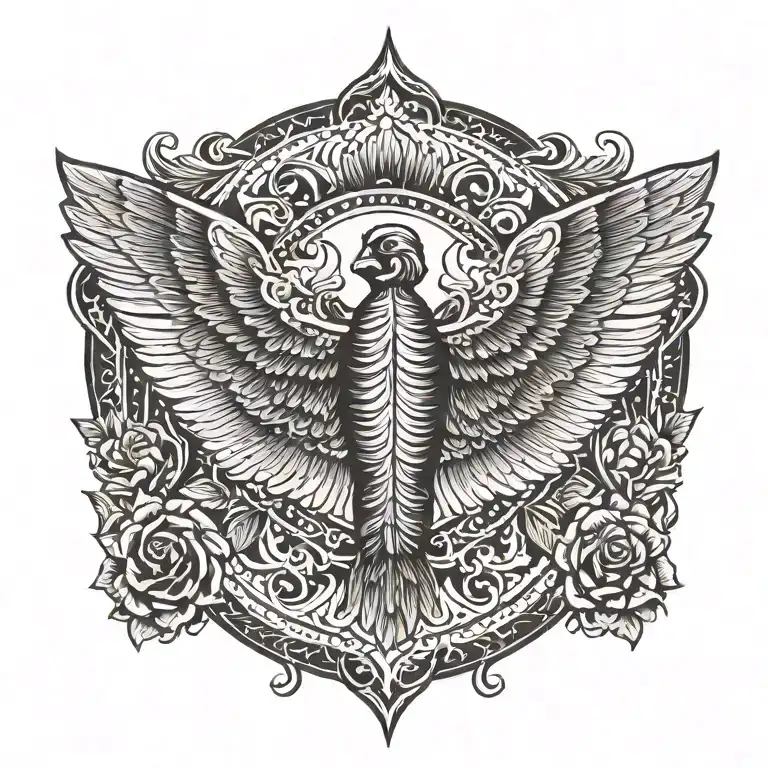 Wing tattoo design idea