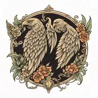 Wing tattoo design idea