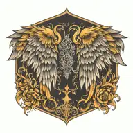 Wing tattoo design idea