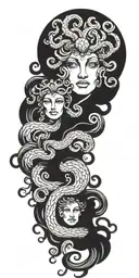 Medusa tattoo design combining elements tattoo design idea