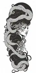 Medusa tattoo design combining elements tattoo design idea