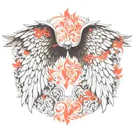 Angel wings tattoo design idea
