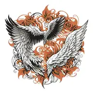 Angel wings tattoo design idea