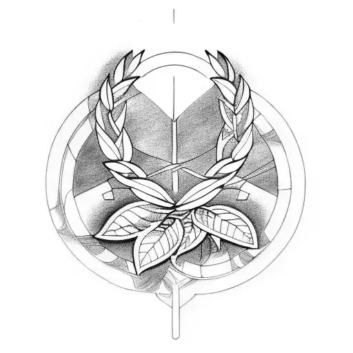 laurel wreath tattoo design idea