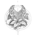 laurel wreath tattoo design idea