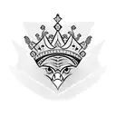 Eagle with Crown on its head tattoo design idea