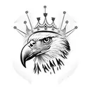 Eagle with Crown on its head tattoo design idea