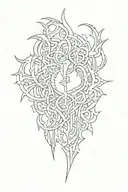 pattern black metal sharp tattoo design idea