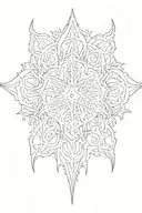 pattern black metal sharp tattoo design idea
