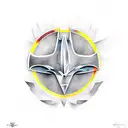 An abstract tattoo design incorporating Batman and superman tattoo design idea