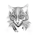 animal scratch tattoo design idea