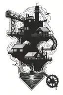 coal mine tattoo design idea