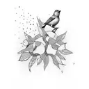 two birds tattoo design idea