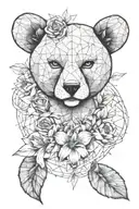 day lily bear peace sign geometric pikachu tattoo design idea