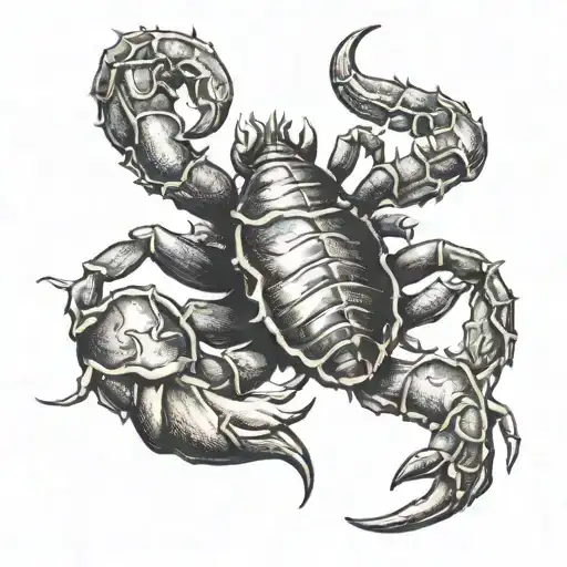 text : fortis fortuna adiuvat with scorpion tattoo design idea