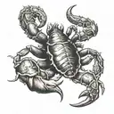 text : fortis fortuna adiuvat with scorpion tattoo design idea