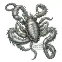 text : fortis fortuna adiuvat with scorpion tattoo design idea