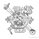 ship reversed  tattoo design idea