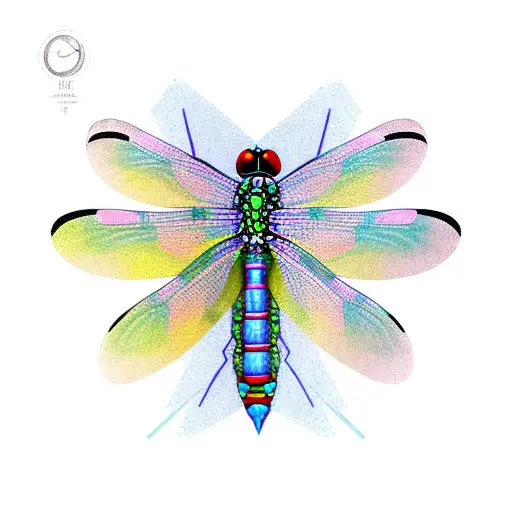 semicolon dragonfly tattoo design idea