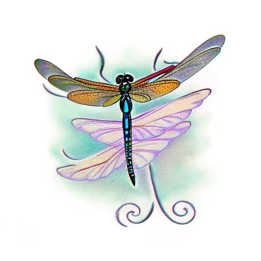 semicolon dragonfly tattoo design idea