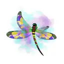 semicolon dragonfly tattoo design idea