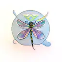 semicolon dragonfly tattoo design idea