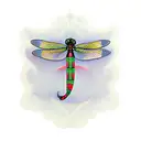 semicolon dragonfly tattoo design idea