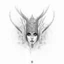 the name Victoria with the names Dafydd and Adrian brancing off it tattoo design idea