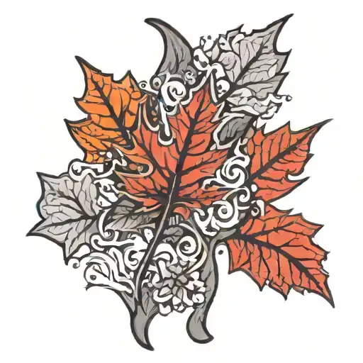 canadian maple leaf tattoo design idea