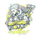 Cyberpunk 2077 tattoo design idea