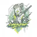 Cyberpunk 2077 tattoo design idea