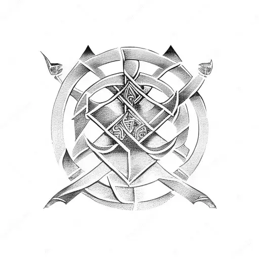 Viking runes tattoo design idea