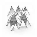 different landscapes stacked on top of each other. landscapes would consist of  mountains at the back then sand dunes th tattoo design idea