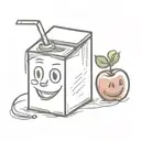 Apple juice box tattoo design idea